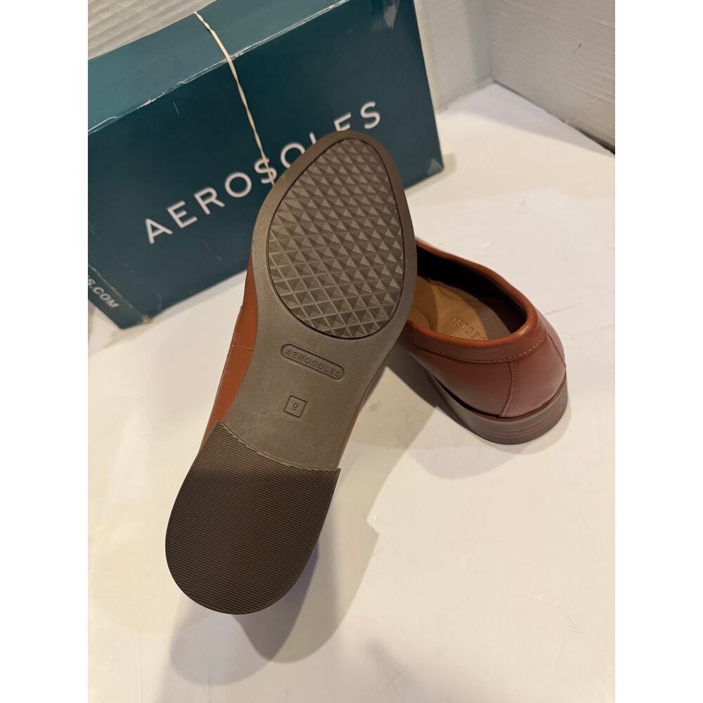 Aerosoles Womens East Side loafer shoe dark Tan, 9W new - Picture 6 of 8